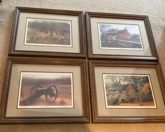 Set of Four Signed Numbered Art Prints