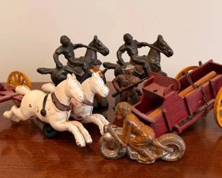Metal Jockey Bookends And More Figurines