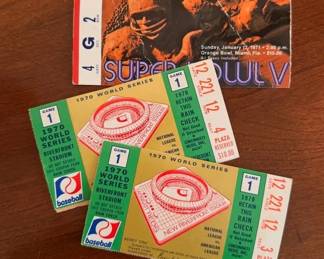 1970 World Series And 1971 Super Bowl Tickets