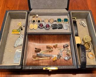 18k Gold Pearl Pin, Tie Clips, Cuff Links, More