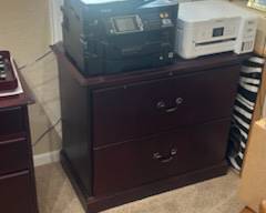 LATERAL FILING CABINET, PRINTERS