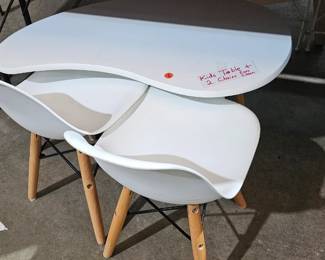 CHILDS TABLE AND CHAIRS
