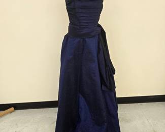Vintage Couture Scott McClintock Blue Taffeta gown