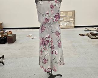 Vintage Couture Siri Saks Fifth Avenue taffeta and velvet brown dress