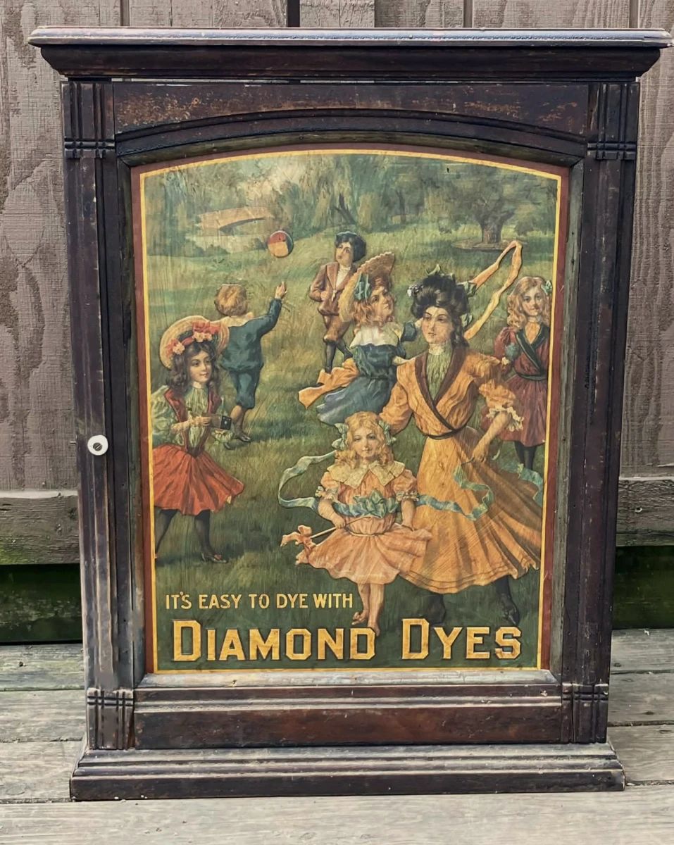DIAMOND DYE COUNTRY STORE ADVERTISING CABINET
