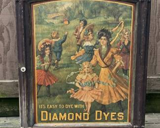 DIAMOND DYE COUNTRY STORE ADVERTISING CABINET