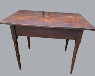 Two-board Burl Walnut Pegged Table