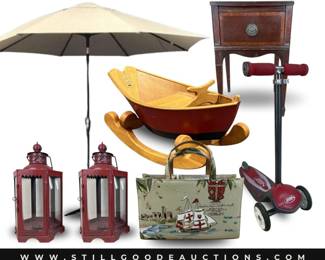 Children's toys, patio equipment, antiques, watches, jewelry, sterling, art, home decor & much more!