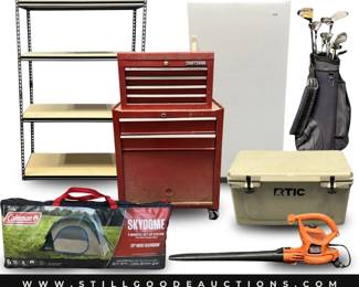 Tools, camping equipment, golf clubs, home organization, toys, sterling, children's furniture, lighting, appliances & much more!