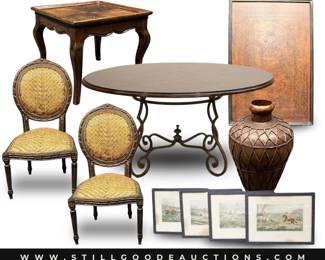 Antiques, furniture, designer lighting, original artwork, home decor, rugs, & much more!