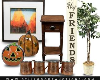 Home decor, appliances, copper, artwork, sterling silver, Waterford, designer handbags, furniture & much more!