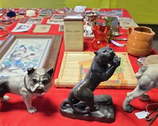 BRONZE & CAST IRON BOOKENDS & DOORSTOPS