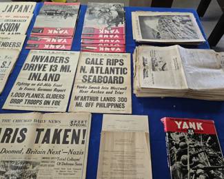 WW2 YANK MAGAZINES & HOMELAND NEWSPAPERS