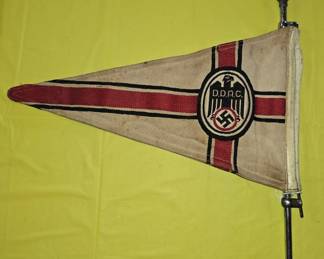 NAZI GERMANY STAFF CAR MAST & PENNANT