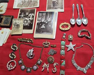 JEWELRY & TINTYPES, STERLING SILVER