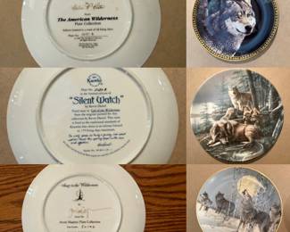  Ltd. Edition Kevin Daniel Wolf Plate Knowles, Ltd.Edition The American Wilderness Plate-The Hamilton Collection 