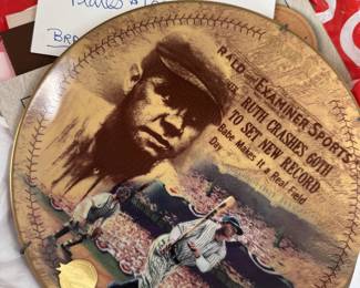 4 Babe Ruth Collector Plates 