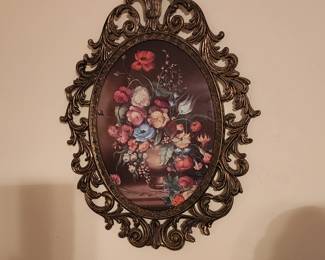 Stunning Victorian Framed Oval Floral painting (we have a matching pair of these)