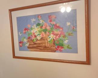 Cross-Stitched Framed Wall Art