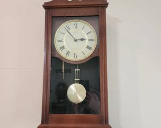 Vintage Wood Clock - works and chimes