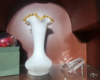 Fenton Gold Crest Vase
