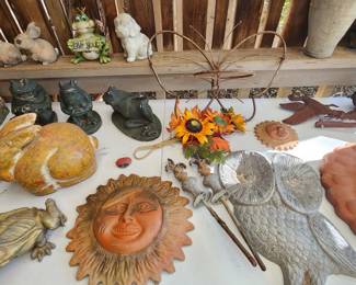 Terra Cotta Sun and other garden and fence decor - many of these are sold already, we still have the Sun and Butterfly