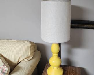 Mid-Century Yellow Table Lamp (we have 2 of these for a matching pair)
