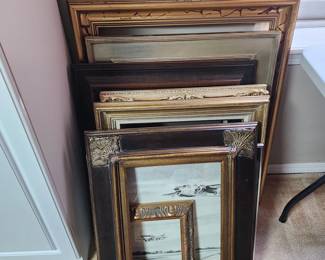 Picture frames - a few are vintage victorian style
