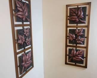 Metal Geometric Floral Wall Art Set