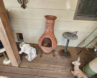 Chiminea - Sundial and Deer are sold