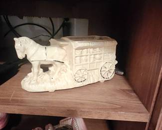 Mid-Century Horse and Buggy Planter