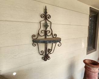 Iron wall shelf
