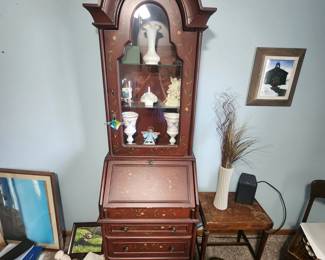 Secretary Hutch with floral painted design