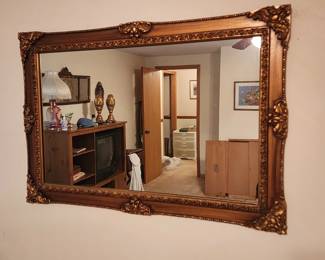Bronze Victorian Framed Rectangular Wall Mirror