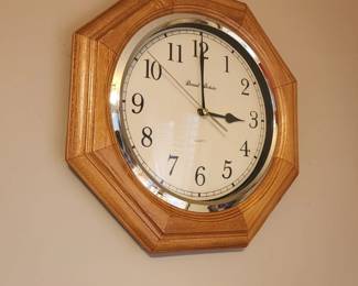 Vintage Oak Octagon Clock