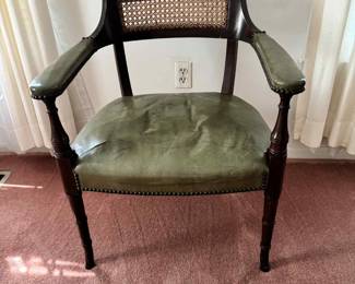 Cane back accent chair 