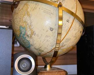 Globe On Wooden Base
