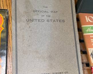 Antique Official Map Of The United States