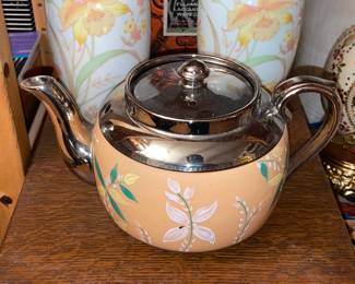 Antique Silver Accent Teapot