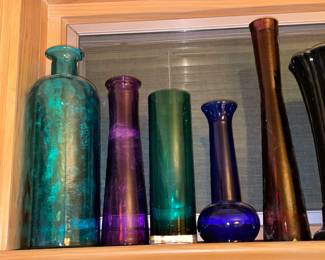 Colored Vases & Bottles