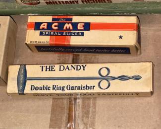 Vintage Kitchen Gadgets In Original Advertising Boxes