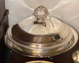 Vintage Tin Trays, Silver Plated Items, & Other Metal/Tin Serving Pieces & Decor