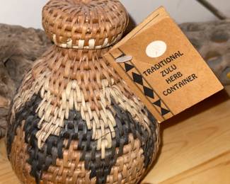 Traditional Zulu Herb Container