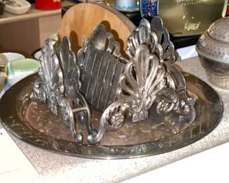 Vintage Tin Trays, Silver Plated Items, & Other Metal/Tin Serving Pieces & Decor