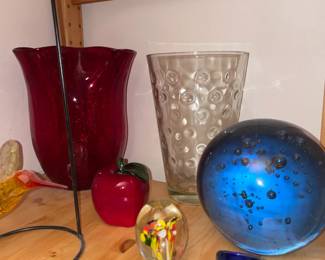 Massive Art Glass Ball Paperweight