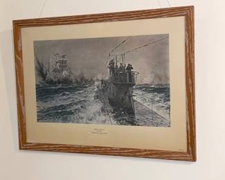 Framed "Cruise Of The US-53" Texas Artwork