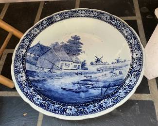 Large Antique Delft Platter