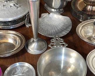 Vintage Tin Trays, Silver Plated Items, & Other Metal/Tin Serving Pieces & Decor