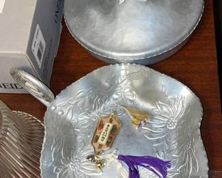Vintage Tin Trays, Silver Plated Items, & Other Metal/Tin Serving Pieces & Decor