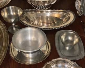 Vintage Tin Trays, Silver Plated Items, & Other Metal/Tin Serving Pieces & Decor